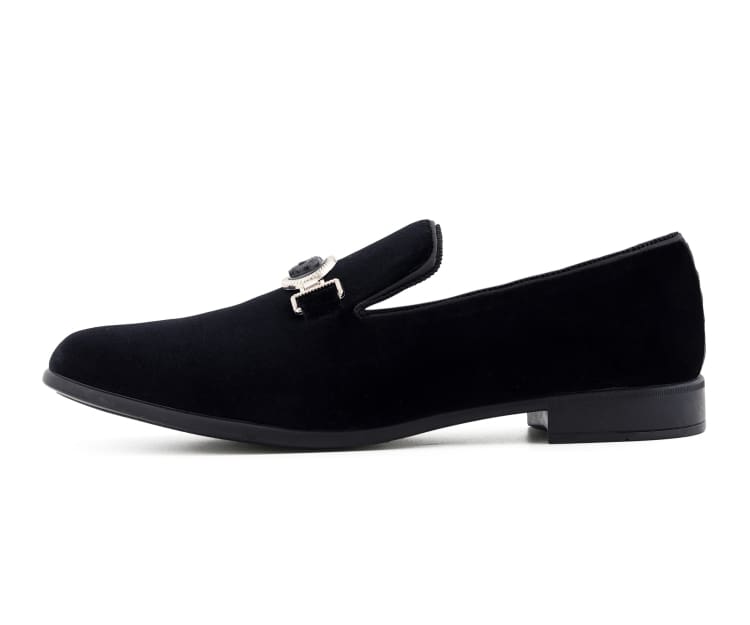 Amali Antonio black smoking shoes side