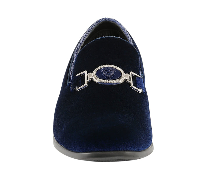 
                      
                        Amali Antonio navy smoking shoes front
                      
                    