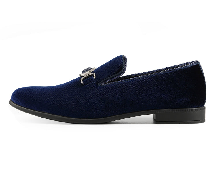 Amali Antonio navy smoking shoes side