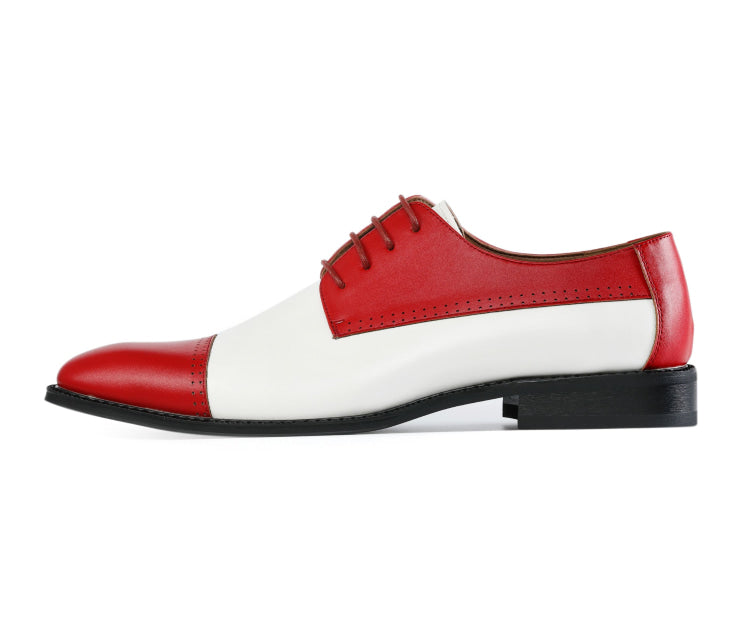 Amali Archer red spectator dress shoes side