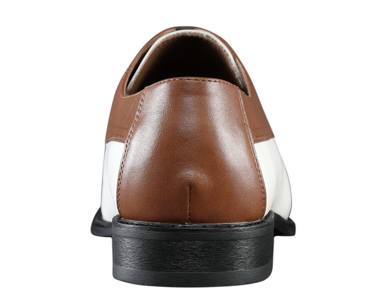 
                      
                        Amali Archer tan spectator dress shoes back
                      
                    
