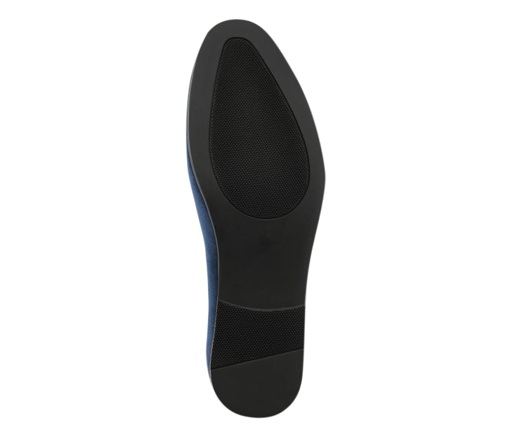 
                      
                        Amali Aries navy velvet loafers sole
                      
                    
