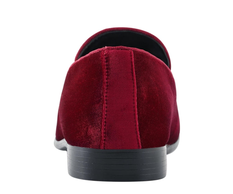 
                      
                        Amali Aries velvet burgundy loafers back
                      
                    