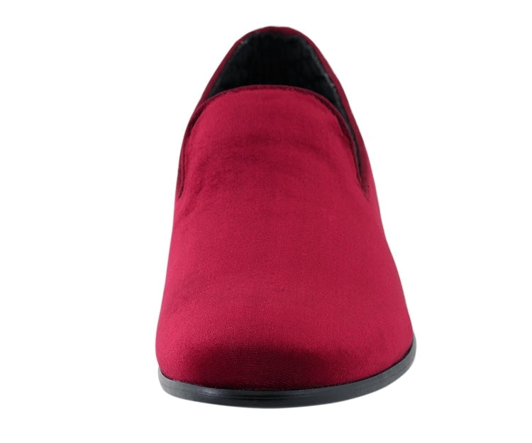 
                      
                        Amali Aries velvet burgundy loafers front
                      
                    
