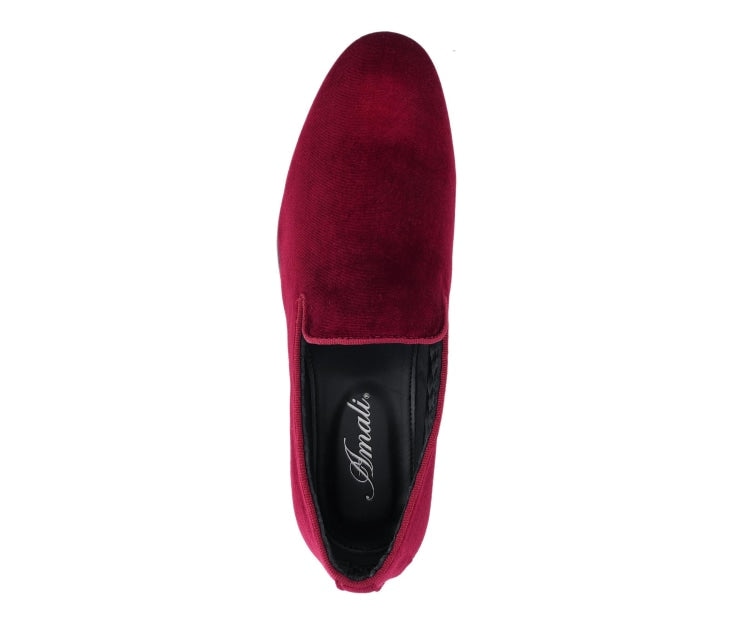 
                      
                        Amali Aries velvet burgundy loafers top
                      
                    