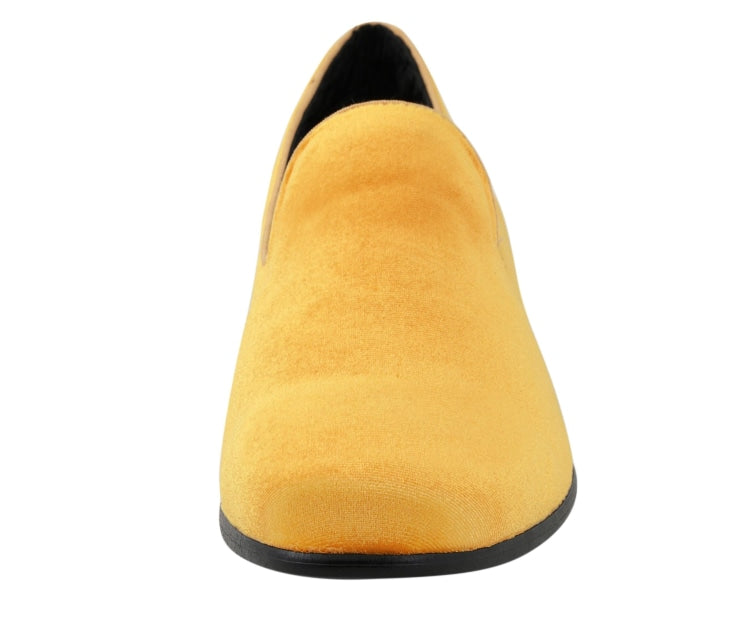 Yellow Loafers | Mens Velvet Luxury | Aries by Amali Amali Shoes Yellow Loafers | Mens Velvet Luxury | Aries by Amali Amali Shoes