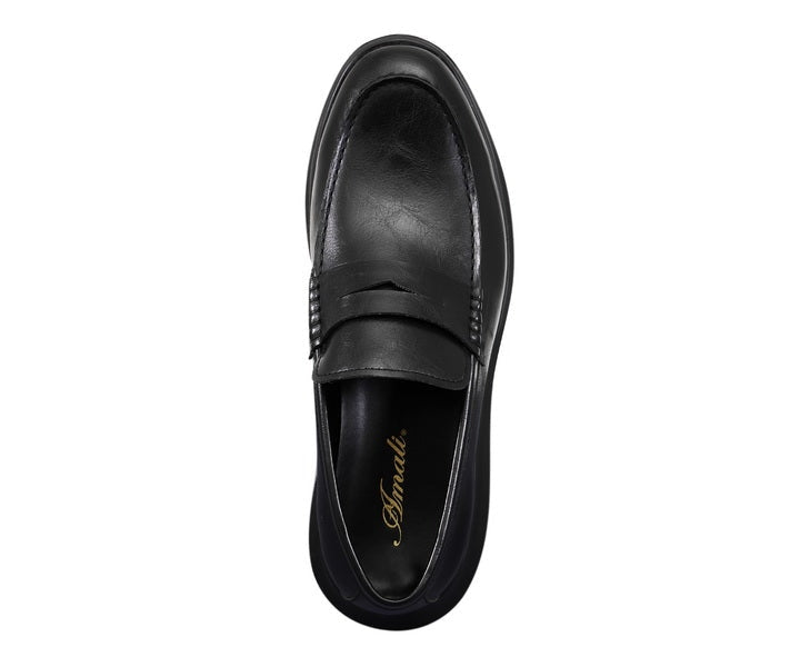 
                      
                        Amali Arvin black penny loafers top
                      
                    