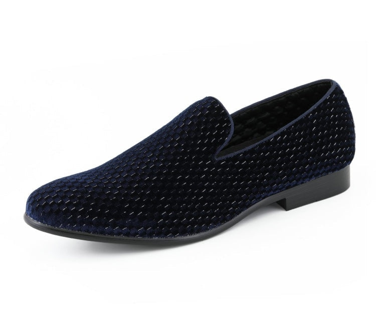 Navy Blue Loafers Luxe Velvet Design Blaze By Amali Amali Shoes navy-blue-loafers-luxe-velvet-design-blaze-by-amali-amali-shoes
