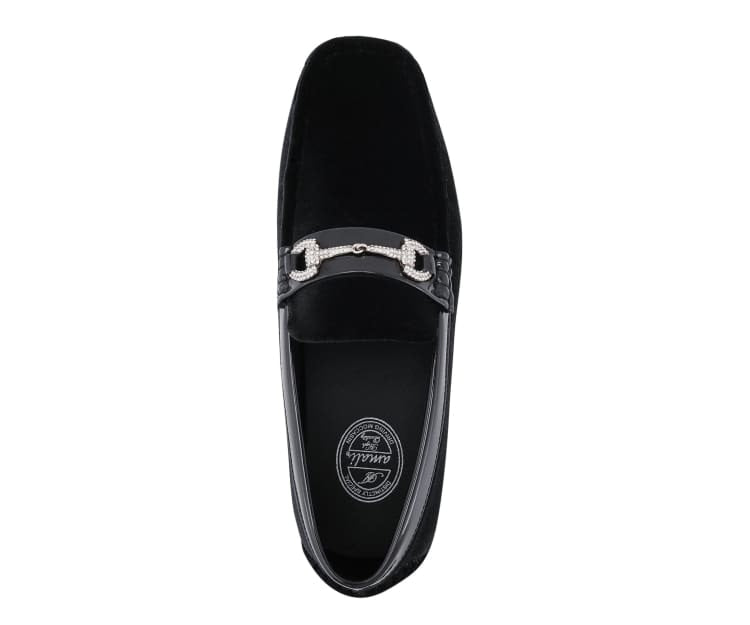 
                      
                        Amali Bling black moccasin shoes top
                      
                    
