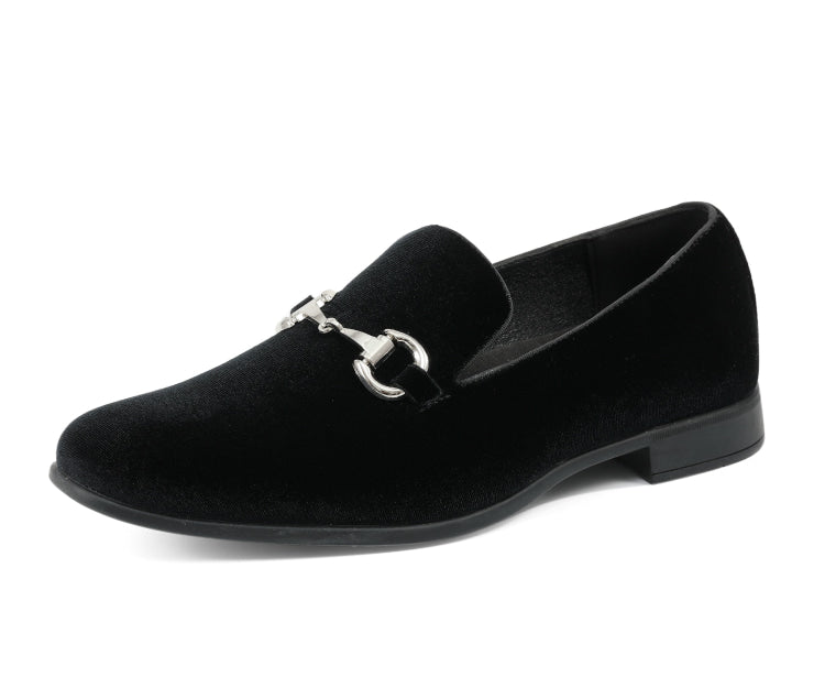 Amali Brad black velvet loafers​ main