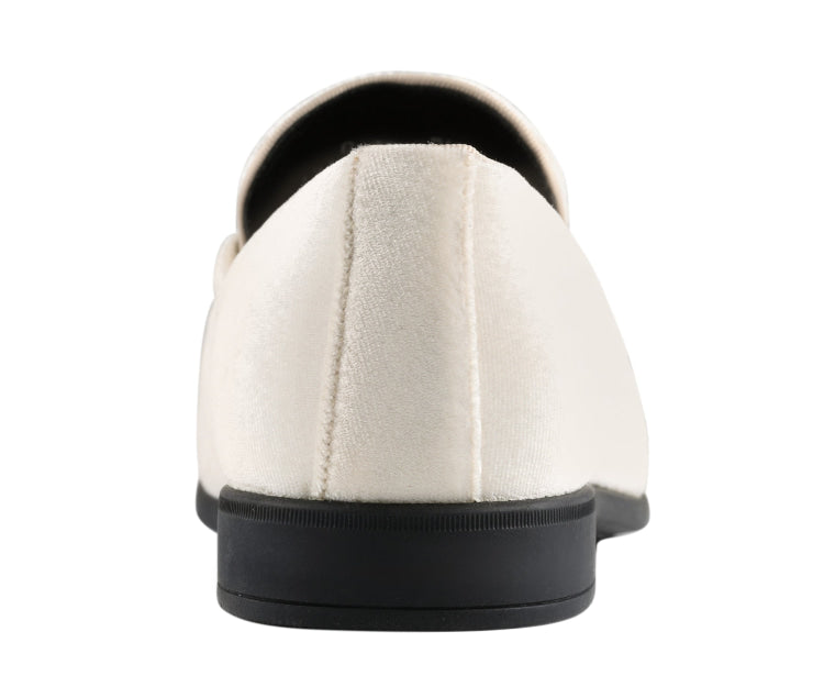 
                      
                        Amali Brad cream velvet loafers​ back
                      
                    