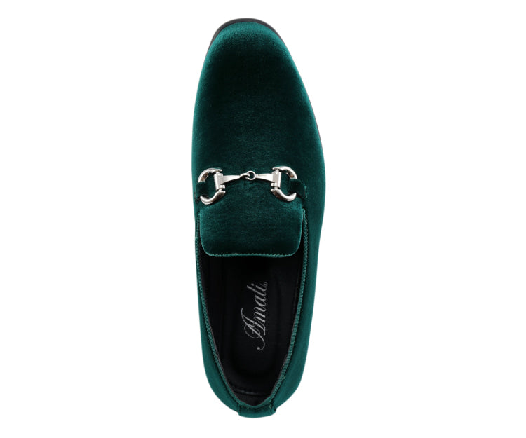 
                      
                        Amali Brad green velvet loafers top
                      
                    