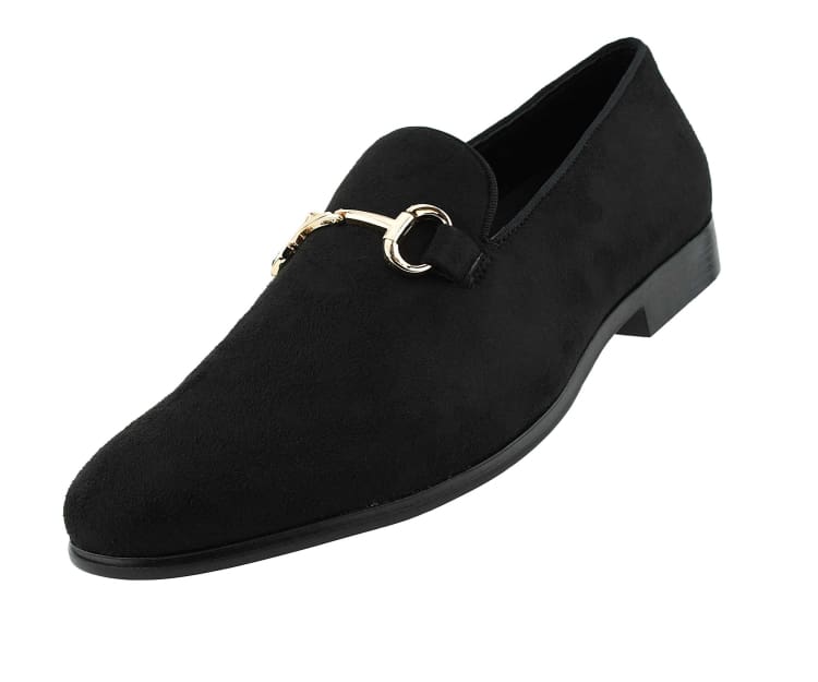 Amali Bradford black dress loafers angled