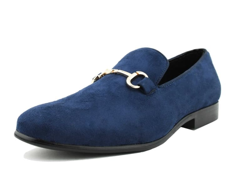 Amali Bradford navy blue dress loafers main