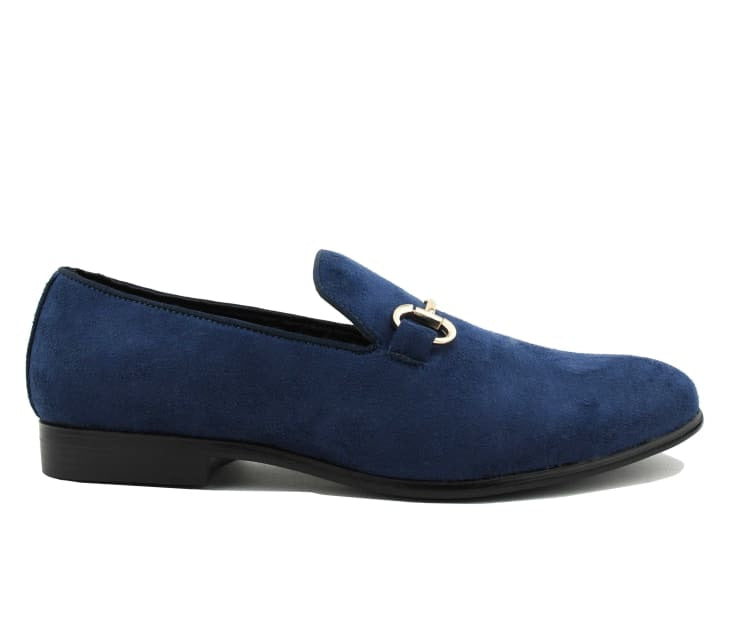 
                      
                        Amali Bradford navy blue dress loafers side
                      
                    