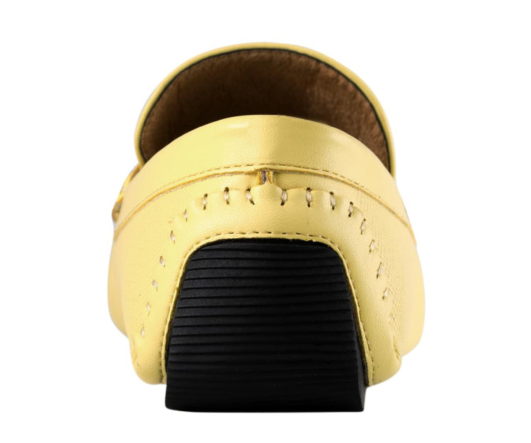 
                      
                        Amali Briggs yellow bit driving loafers back
                      
                    