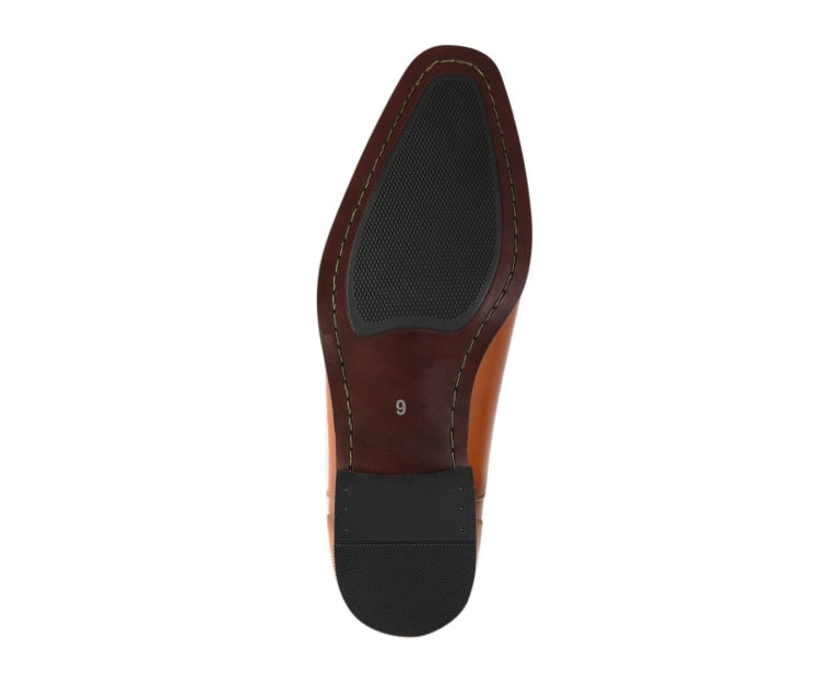 
                      
                        Amali Calum cognac cap toe loafers sole
                      
                    