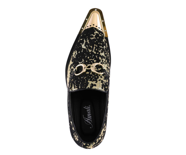 
                      
                        Amali Carlton gold metal tipped dress shoes top
                      
                    