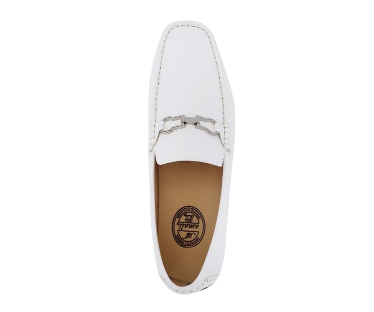 
                      
                        Amali Charles white driving loafers top
                      
                    