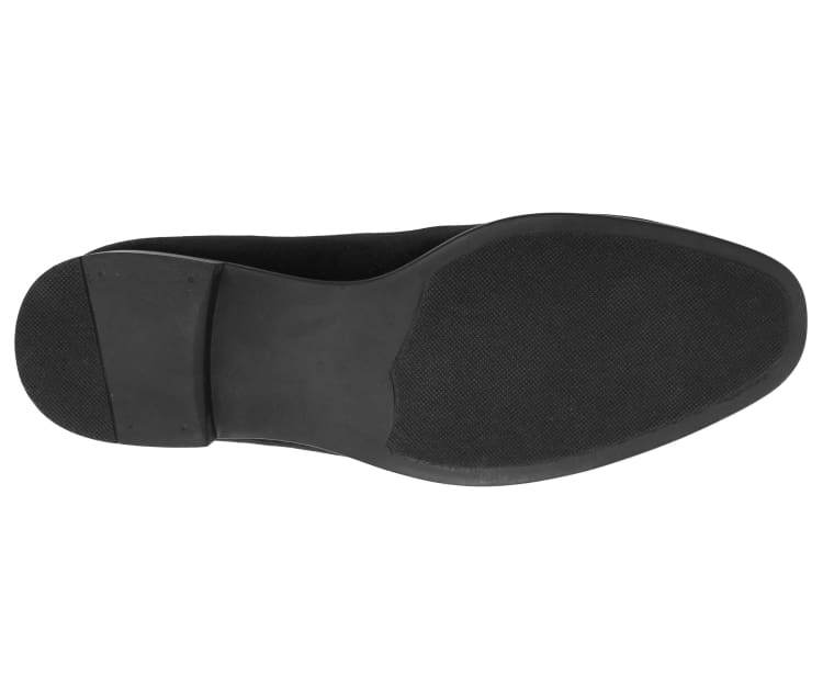 
                      
                        Amali Crown black velvet loafer sole
                      
                    