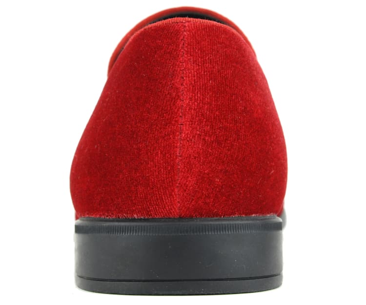 
                      
                        Amali Crown red velvet loafer back
                      
                    