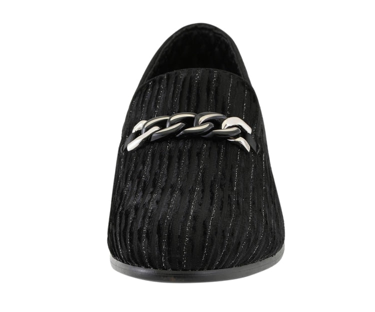 
                      
                        Amali Cyrus black velvet shoes front
                      
                    