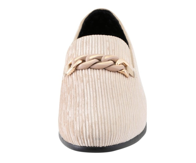 
                      
                        Amali Cyrus tan velvet shoes front
                      
                    