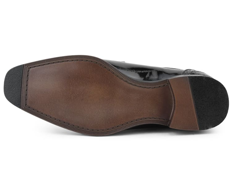 
                      
                        Amali Dallas black cap toe derby sole
                      
                    