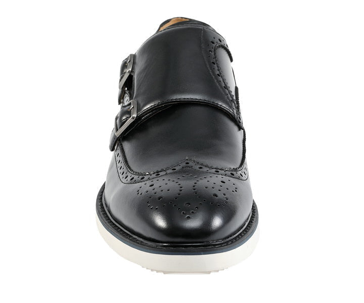 
                      
                        Amali Dario black monk strap shoes front
                      
                    