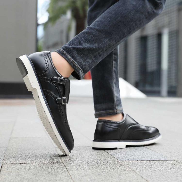 Black Monk Strap Shoes | Mens Hybrid Style