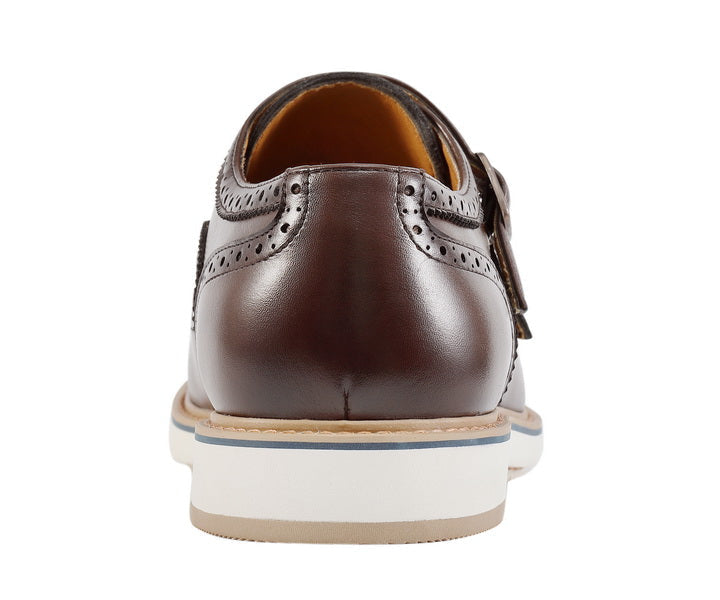 
                      
                        Amali Dario brown monk strap shoes​ back
                      
                    