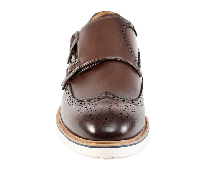
                      
                        Amali Dario brown monk strap shoes​ front
                      
                    