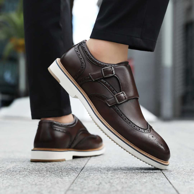 
                      
                        Amali Dario brown monk strap shoes life 2
                      
                    
