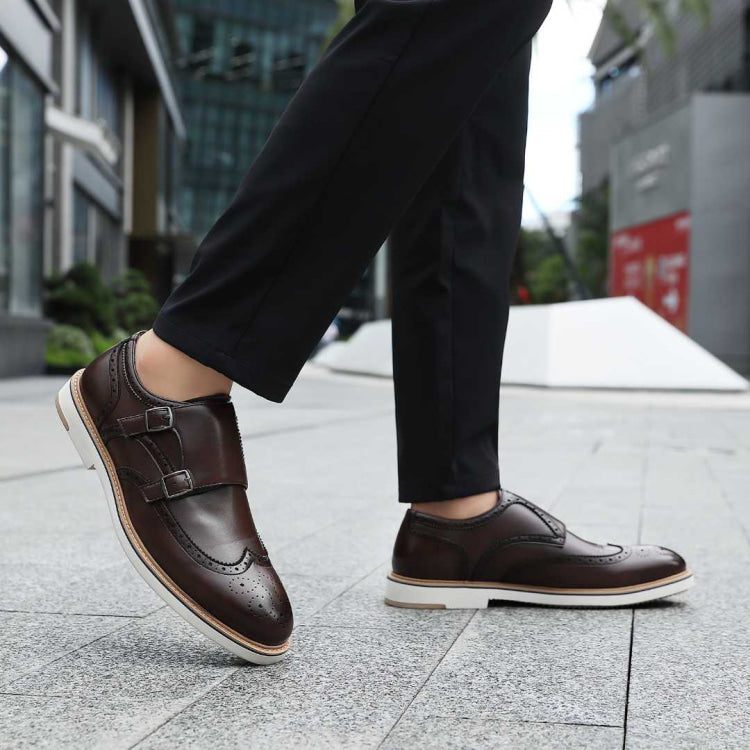 
                      
                        Amali Dario brown monk strap shoes life 4
                      
                    