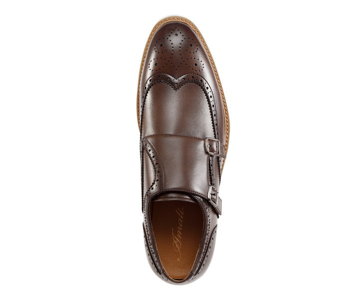 
                      
                        Amali Dario brown monk strap shoes​ top
                      
                    