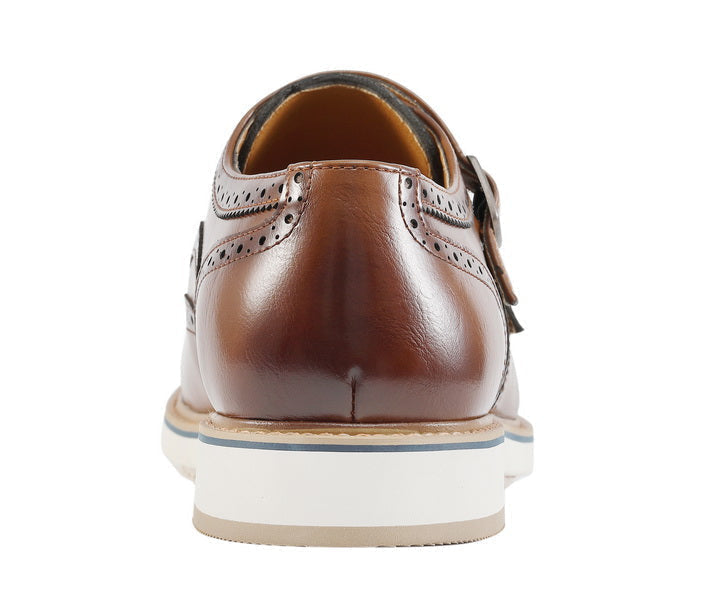 
                      
                        Amali Dario cognac monk strap shoes back
                      
                    