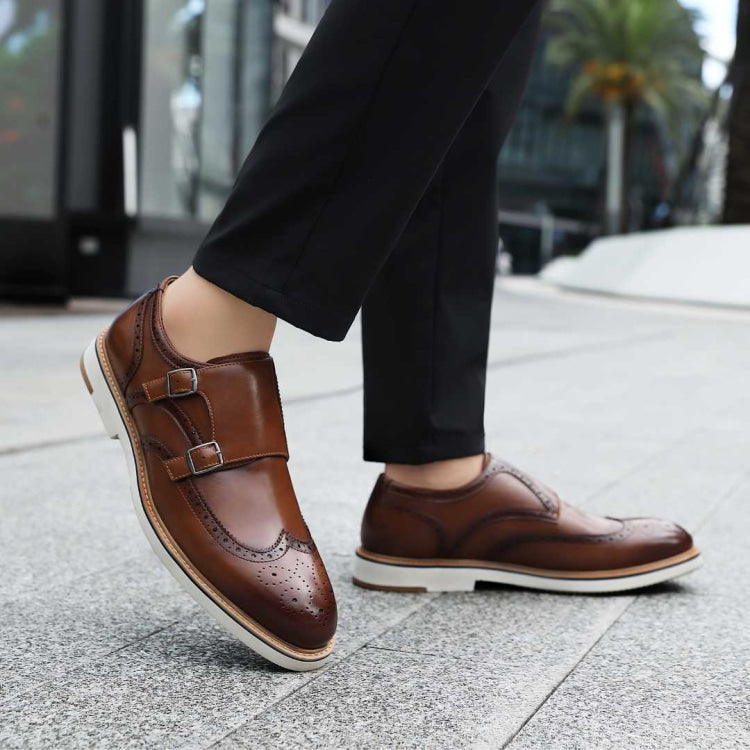 
                      
                        Amali Dario cognac monk strap shoes life 4
                      
                    