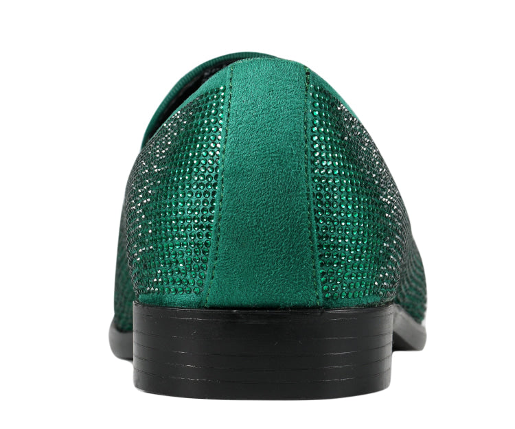 
                      
                        Amali Dazzle green sparkly loafers back
                      
                    