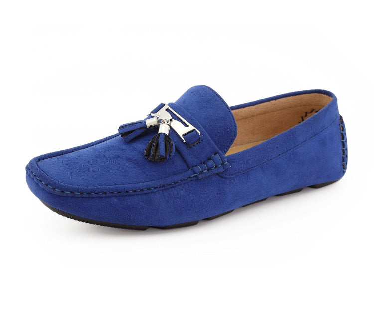Amali Dyer royal blue driving shoes main