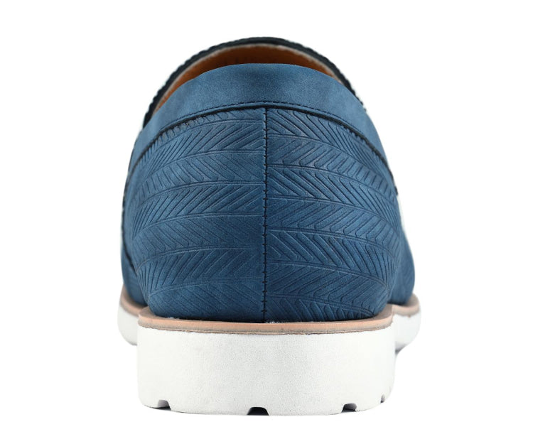 
                      
                        Amali Elias navy penny loafers back
                      
                    