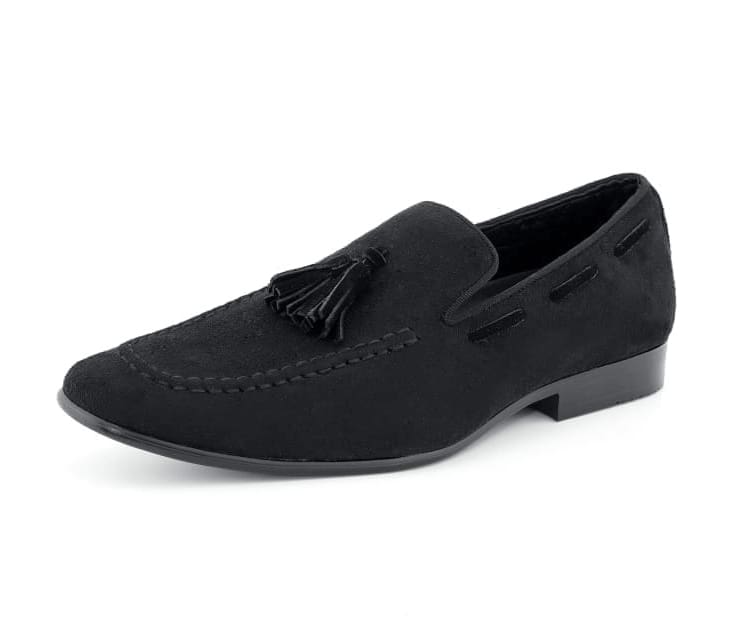 Amali Emperor black tassel loafers main