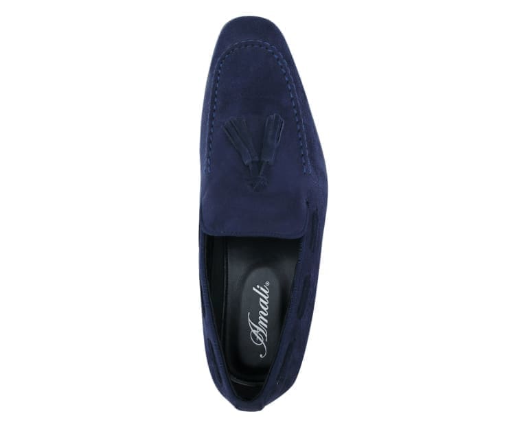
                      
                        Amali Emperor navy tassel loafers top
                      
                    