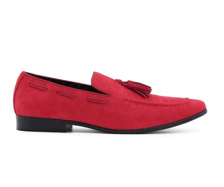 Amali Emperor red tassel loafers side