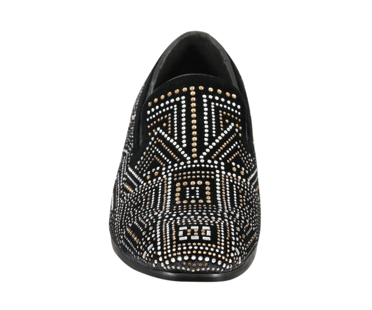 
                      
                        Amali Enzo black slip on loafers front
                      
                    