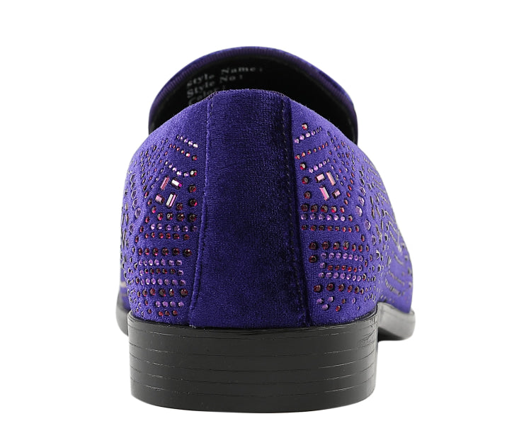 
                      
                        Amali Enzo purple slip on loafers back
                      
                    