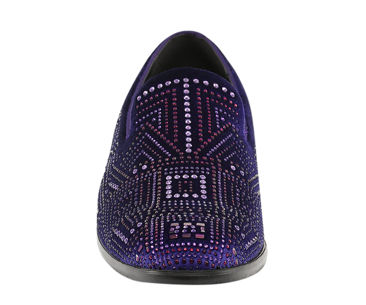 
                      
                        Amali Enzo purple slip on loafers front
                      
                    