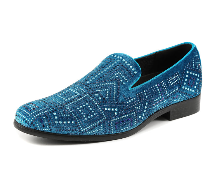 Amali Enzo teal slip on loafers main