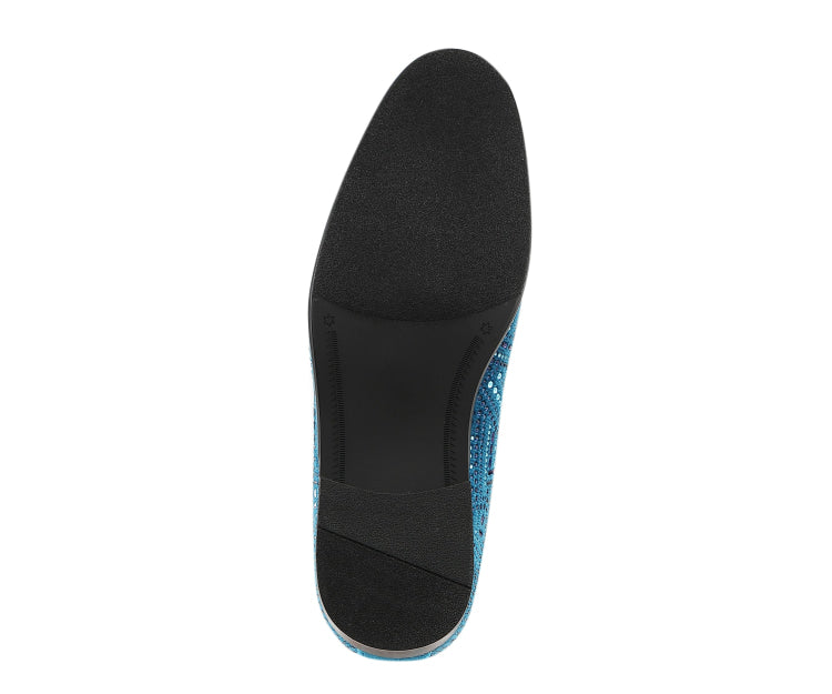 
                      
                        Amali Enzo teal slip on loafers sole
                      
                    