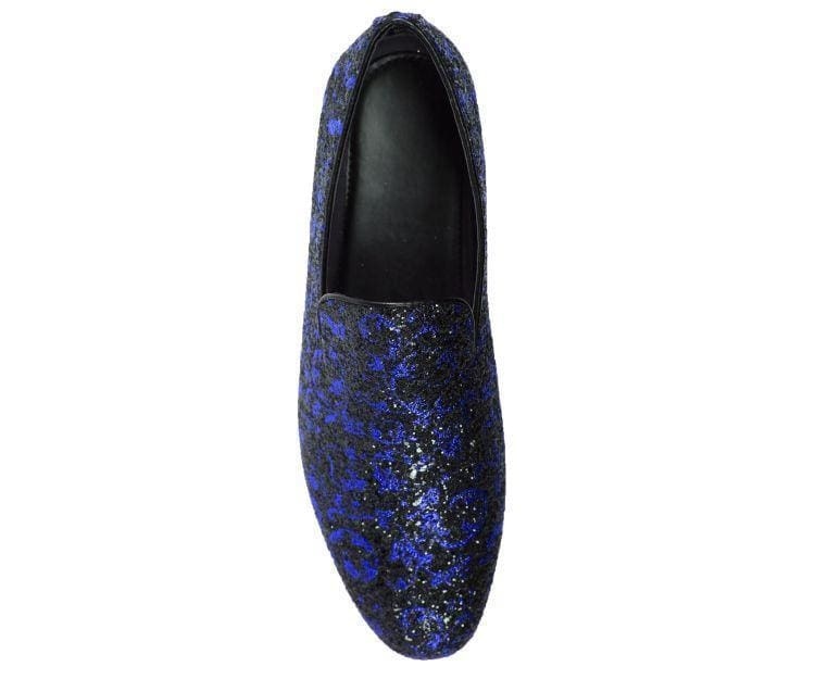 
                      
                        Amali Erin blue glitter loafers top
                      
                    