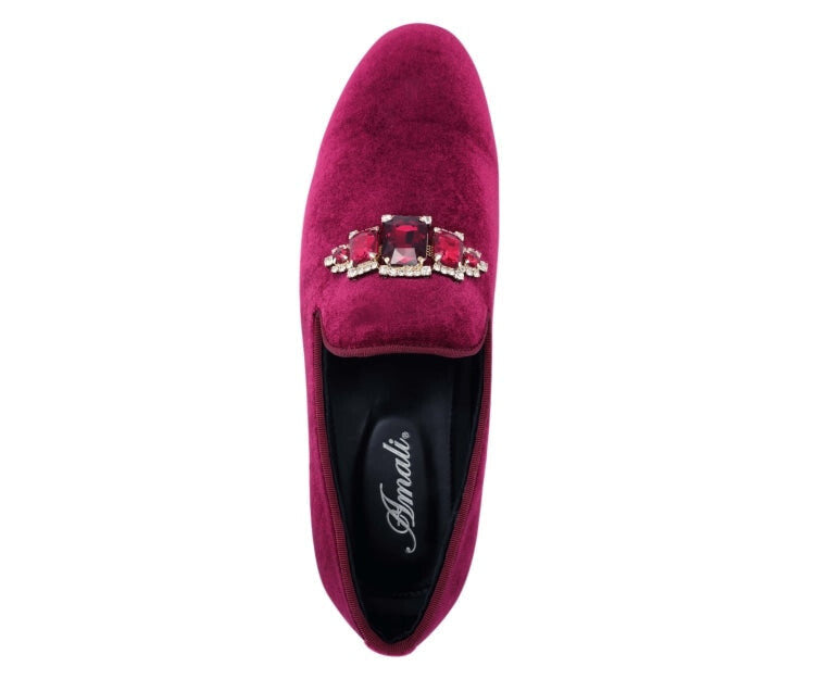 
                      
                        Amali Fabio burgundy loafers top
                      
                    